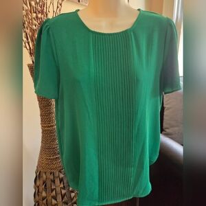 CeCe Vibrant Green Blouse